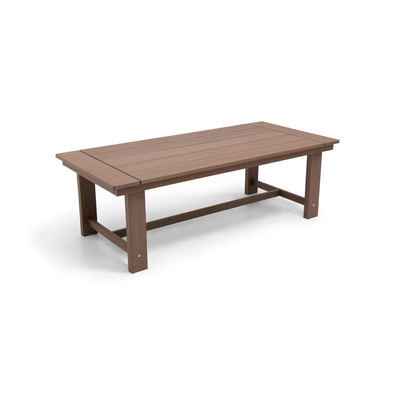 Aruba 24"x48" Rectangle Rustic Brown Poly Lumber Coffee Table - The Great Escape