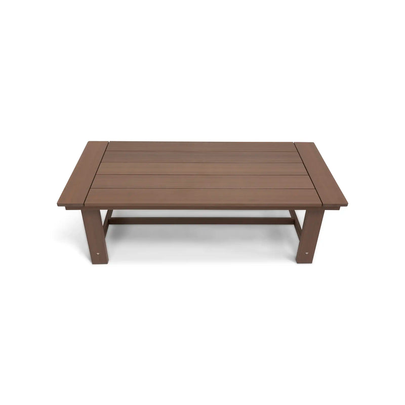Aruba 24"x48" Rectangle Rustic Brown Poly Lumber Coffee Table - The Great Escape