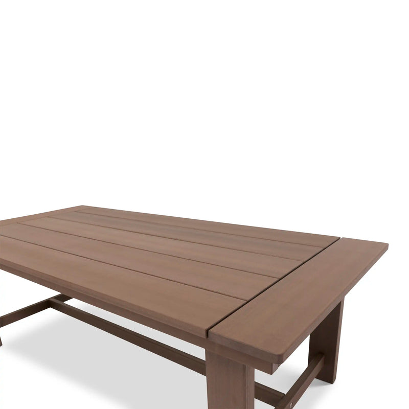 Aruba 24"x48" Rectangle Rustic Brown Poly Lumber Coffee Table - The Great Escape