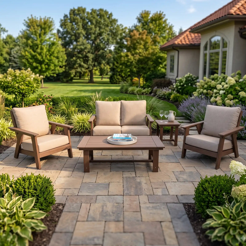 Aruba 5 Piece Loveseat Chat Group - The Great Escape