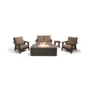Aruba 5 Piece Loveseat Firepit Chat Group - The Great Escape