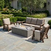 Aruba 5 Piece Sofa Firepit Chat Group - The Great Escape