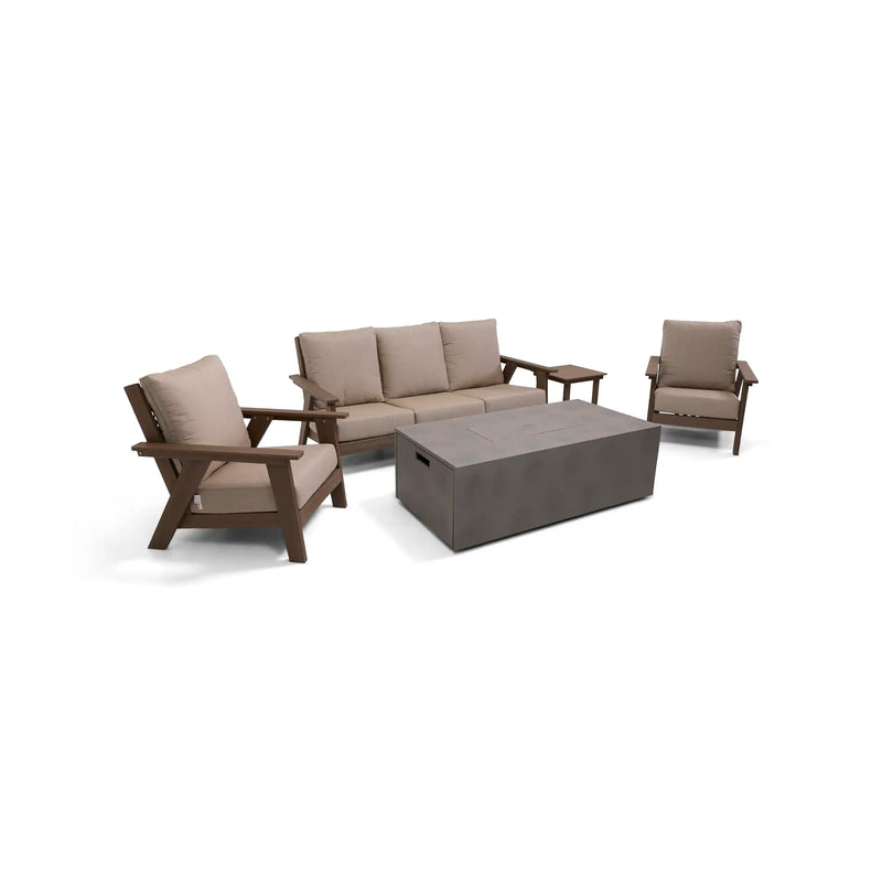 Aruba 5 Piece Sofa Firepit Chat Group - The Great Escape