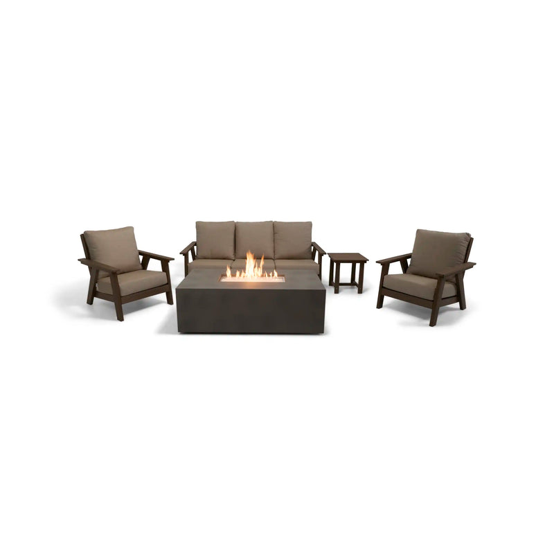 Aruba 5 Piece Sofa Firepit Chat Group - The Great Escape