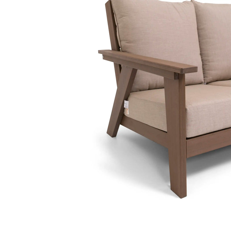 Aruba 5 Piece Loveseat Firepit Chat Group - The Great Escape
