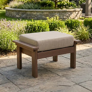 Aruba Cushioned Poly Lumber Ottoman - The Great Escape
