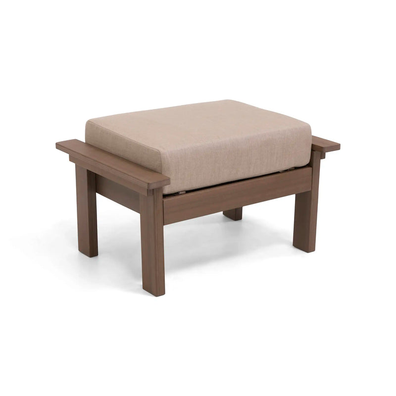 Aruba Cushioned Lumber Ottoman - The Great Escape