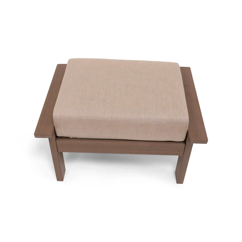 Aruba Cushioned Lumber Ottoman - The Great Escape