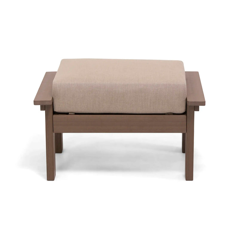 Aruba Cushioned Lumber Ottoman - The Great Escape
