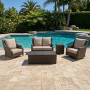 Aruba XL 5 Piece Loveseat Chat Group - The Great Escape