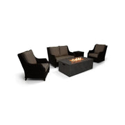 Aruba XL 5 Piece Loveseat Firepit/Chat Group - The Great Escape