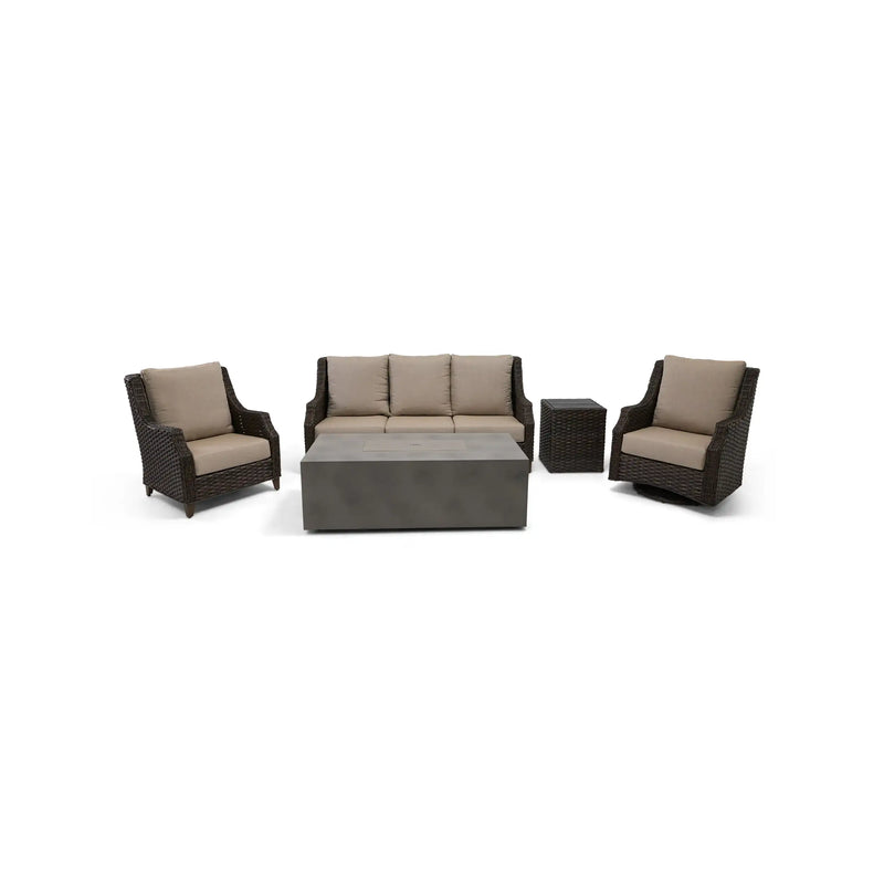 Aruba XL 5 Piece Sofa Firepit/Chat Group - The Great Escape
