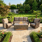 Aruba XL 5 Piece Sofa Firepit/Chat Group - The Great Escape