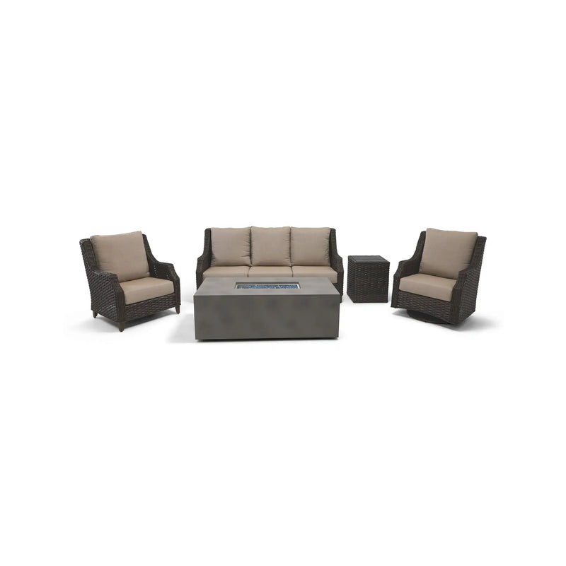 Aruba XL 5 Piece Sofa Firepit/Chat Group - The Great Escape