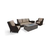 Aruba XL 5 Piece Sofa Firepit/Chat Group - The Great Escape