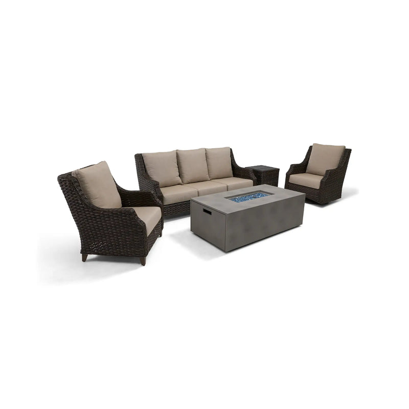 Aruba XL 5 Piece Sofa Firepit/Chat Group - The Great Escape
