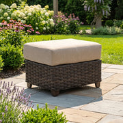 Aruba XL Deep Seat Cushioned Woven Ottoman - The Great Escape