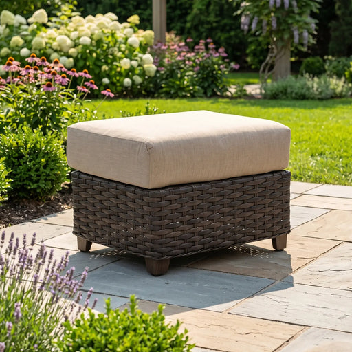 Aruba XL Deep Seat Cushioned Woven Ottoman - The Great Escape