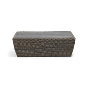 Aurora 24"x48" Rectangle Grey Woven Poly Top Coffee Table - The Great Escape