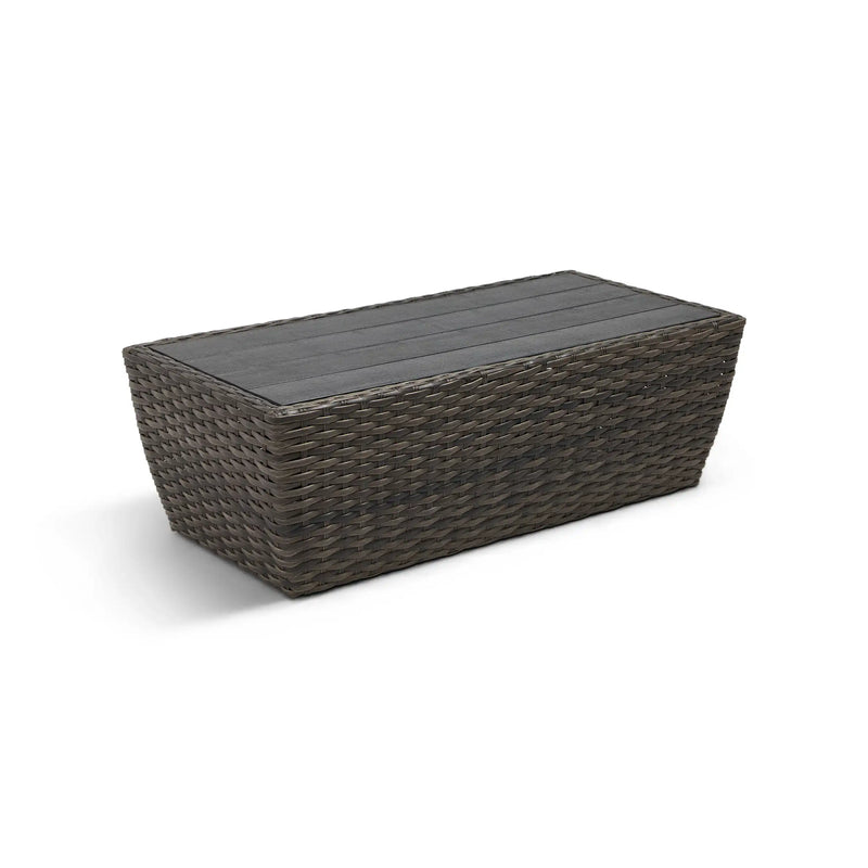 Aurora 24"x48" Rectangle Grey Woven Poly Top Coffee Table - The Great Escape