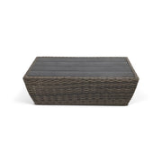 Aurora 24"x48" Rectangle Grey Woven Poly Top Coffee Table - The Great Escape
