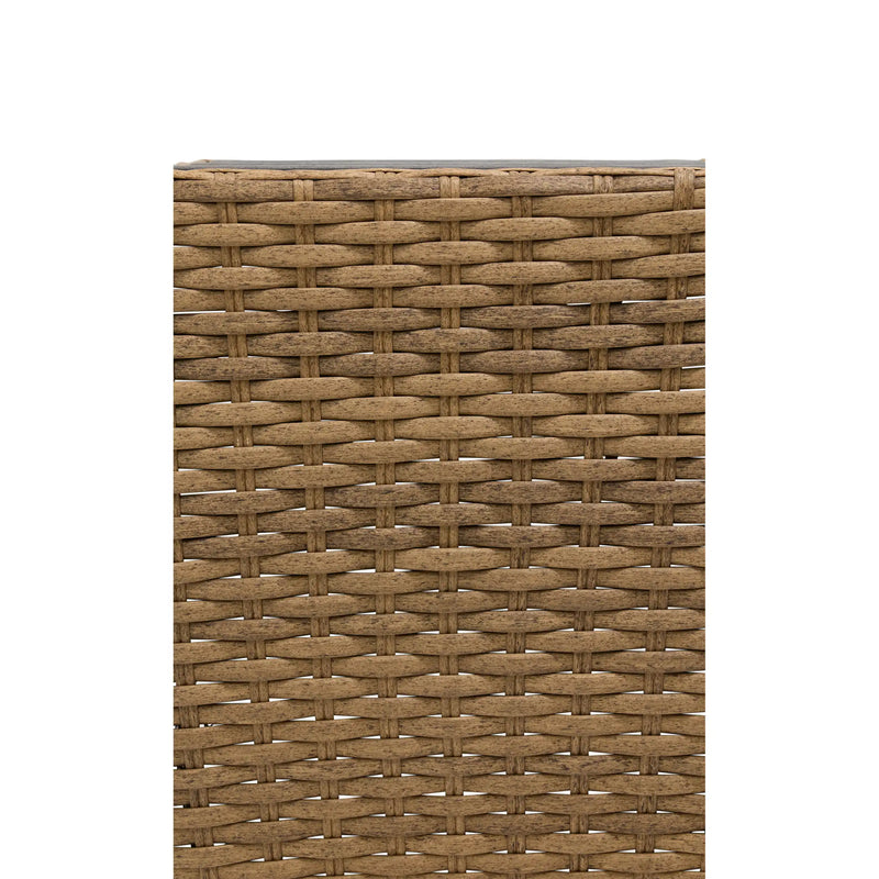 Benson 24" Square Driftwood Woven Poly Top Side Table - The Great Escape