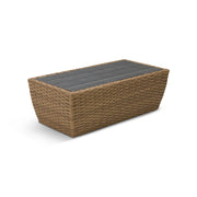 Benson 24"x48" Rectangle Driftwood Woven Poly Top Coffee Table - The Great Escape