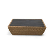 Benson 24"x48" Rectangle Driftwood Woven Poly Top Coffee Table - The Great Escape