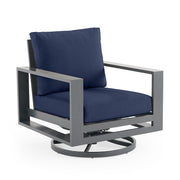 Newport Grey Swivel Rocker in Spectrum Indigo - The Great Escape