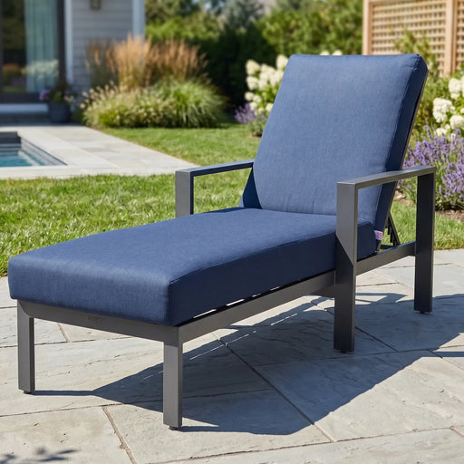 Newport Grey Chaise Lounge - The Great Escape