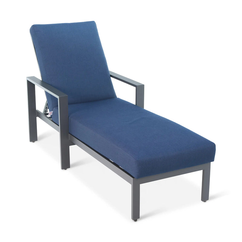 Newport Grey Chaise Lounge - The Great Escape