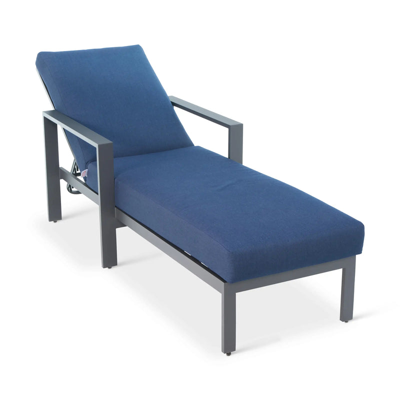 Newport Grey Chaise Lounge - The Great Escape