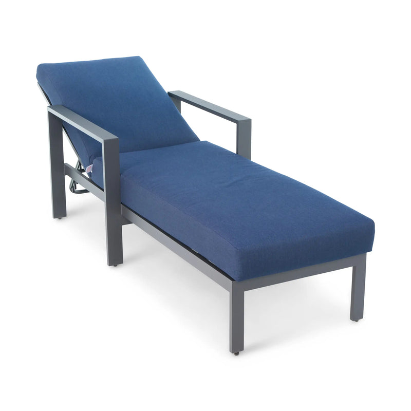 Newport Grey Chaise Lounge - The Great Escape