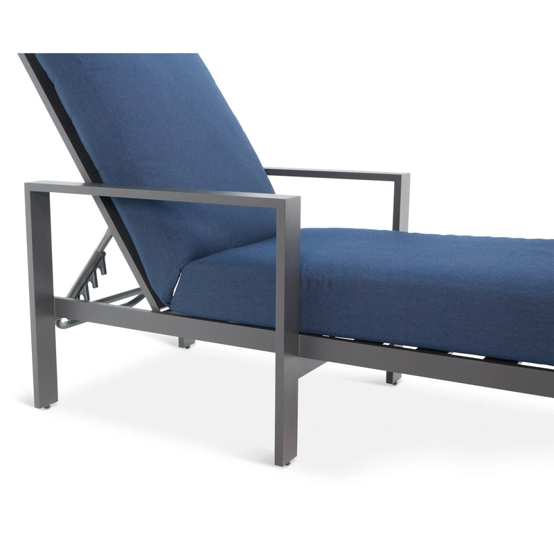 Newport Grey Chaise Lounge - The Great Escape