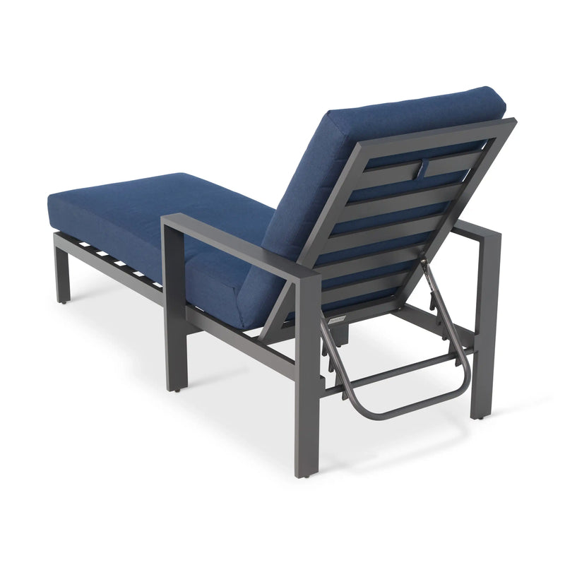 Newport Grey Chaise Lounge - The Great Escape