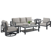 Newport Grey 5 Piece Sofa Group in Spectrum Dove - The Great Escape