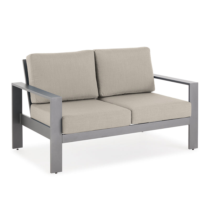 Newport Grey Loveseat in Spectrum Dove - The Great Escape