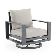 Newport Grey Swivel Rocker in Spectrum Dove - The Great Escape