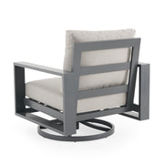 Newport Grey Swivel Rocker in Spectrum Dove - The Great Escape