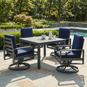 Newport Grey 5 Piece Dining Group in Spectrum Indigo - The Great Escape