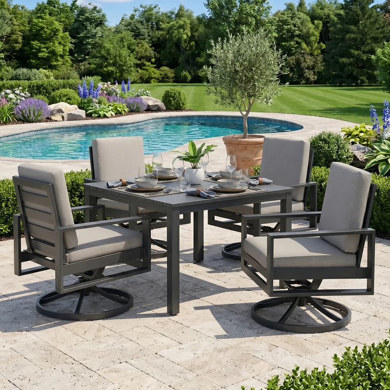 Newport Grey 5 Piece Dining Group in Spectrum Dove - The Great Escape