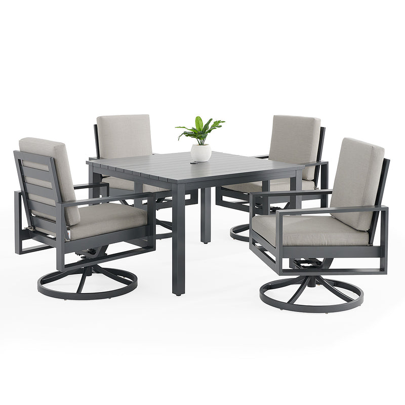 Newport Grey 5 Piece Dining Group in Spectrum Dove - The Great Escape