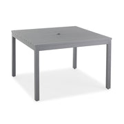 Newport Grey 44" Square Slat Dining Table with Matte Slate Grey Frame - The Great Escape