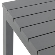 Newport Grey 44" Square Slat Dining Table with Matte Slate Grey Frame - The Great Escape