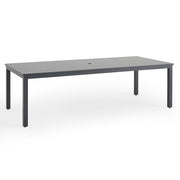 Newport Grey 44" x 100" Rectangle Slat Dining Table in Matte Slate Grey - The Great Escape