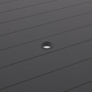 Newport Grey 44" x 100" Rectangle Slat Dining Table in Matte Slate Grey - The Great Escape