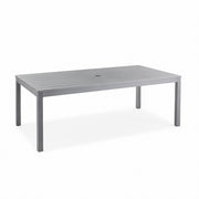 Newport Grey 44" x 84" Rectangle Slat Dining Table in Matte Slate Grey - The Great Escape