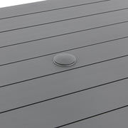 Newport Grey 44" x 84" Rectangle Slat Dining Table in Matte Slate Grey - The Great Escape