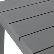 Newport Grey 44" x 84" Rectangle Slat Dining Table in Matte Slate Grey - The Great Escape