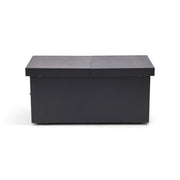 24"x58" Rectangle Black Firepit/Coffee Table - The Great Escape